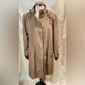 Gallery Brown Trench Coat with Hood